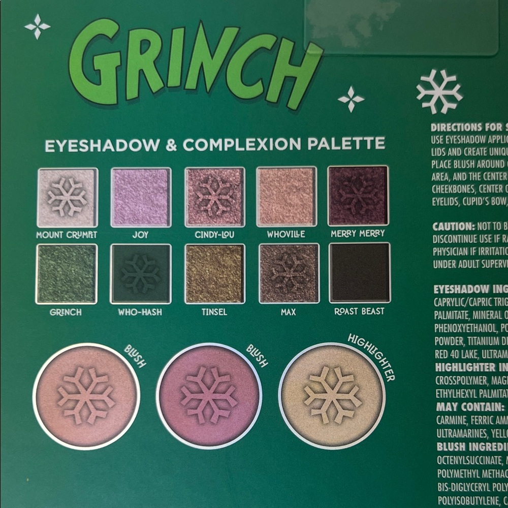 Grinch Eyeshadow & Complexion Palette – NEW! Holiday Edition - Picture 6 of 6
